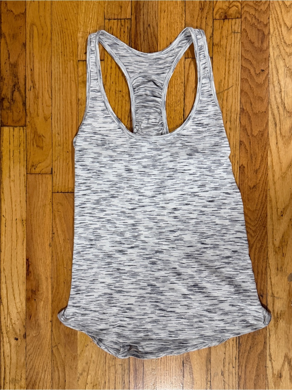 Lululemon Essential Tank Top Size M Black White Tiger Space Dye Light Luon